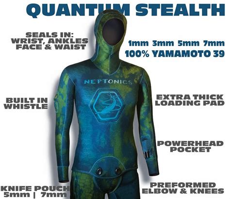 Neptonics Quantum Stealth Wetsuit Freediving and Spearfishing Wetsuits