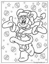 Minnie Mouse Christmas Coloring Page sketch template