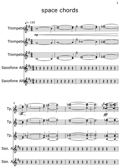 space chords - Sheet music for Trumpet, Alto Saxophone