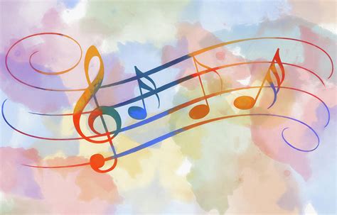 Watercolor Music Notes Painting by Dan Sproul