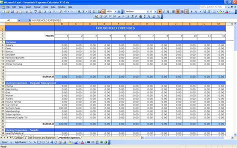 Monthly Living Expenses Spreadsheet Spreadsheet Download monthly living expenses spreadsheet ...