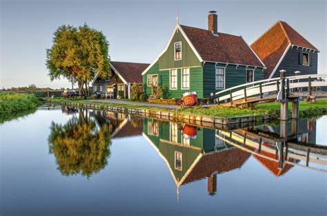 Traditional Dutch Wooden House in Zaanse Schans Village Stock Image - Image of tourism ...