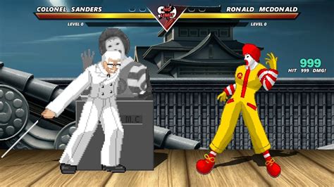 COLONEL SANDERS vs RONALD MCDONALD - Highest Level Amazing Fight! - YouTube