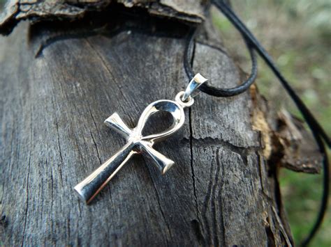 Sterling Silver Ankh Pendant Handmade Jewelry