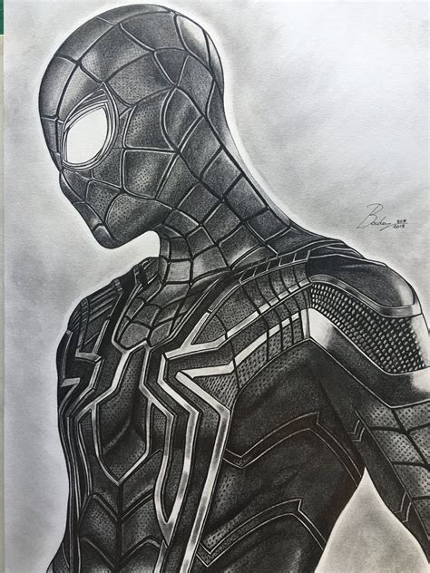 Ritratto originale a matita di Spidermandal film Avengers - Etsy Italia | Arte marvel, Come ...