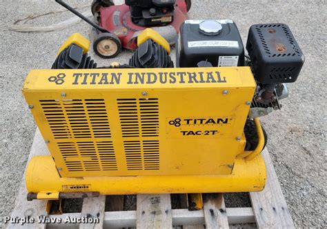 Titan TAC-2T air compressor in Lampe, MO | Item JL9535 sold | Purple Wave