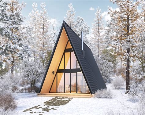 20' X 28' Modern A-frame Cabin Architectural Plans Custom 690SF Cabin ...