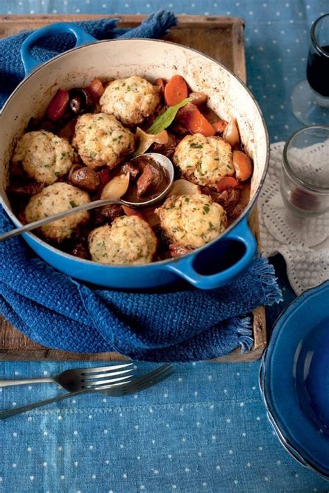 Beef stew with cheesy dumplings recipe | delicious. magazine