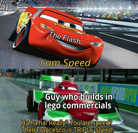 Lightning McQueen plus other car I am speed : MemeTemplatesOfficial