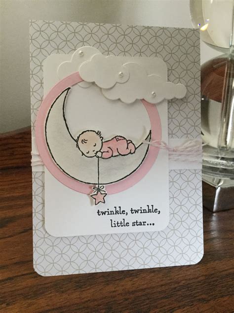 Stampin Up Moon Baby | Baby girl cards, Baby shower cards, Baby cards