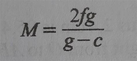 Make g the subject of the formula. - Brainly.in