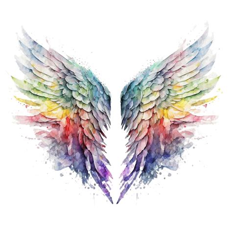 Premium AI Image | Untitled design rainbow_angel_wings 5