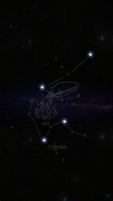 Aquarius Zodiac Sign in the Night Sky