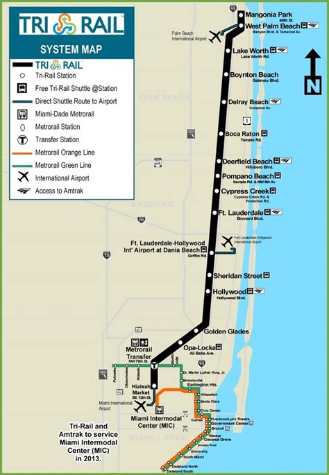 Miami Tri-Rail map