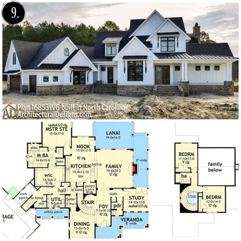 Modern Farmhouse Exterior House Plans Farmhouse Craftsman House Plans | designinte.com