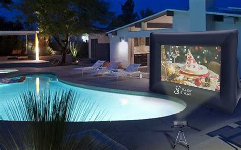 Amazon.com: Holiday Styling Outdoor Projector Screen – Inflatable ...