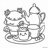 Tea Party Coloring Page 5320 4232 sketch template