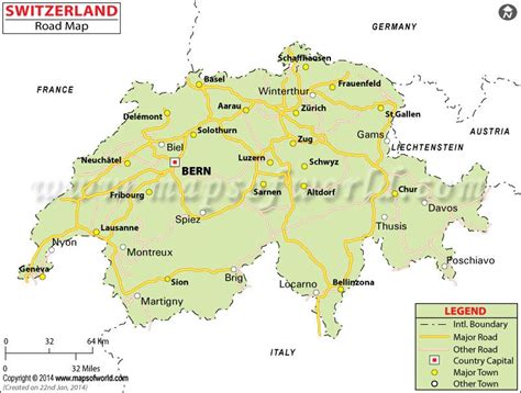 Switzerland Map With Cities - Switzerland Map - ToursMaps.com - Jpg format allows to download ...