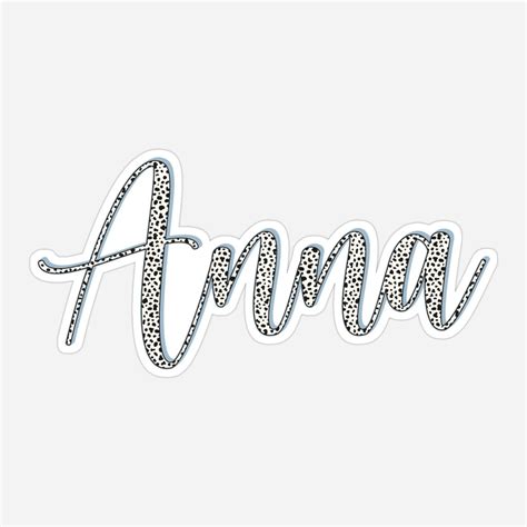 "Anna name, Dalmatian pattern Anna first name" Sticker for Sale by Danylo Mikhnievych | Anna ...