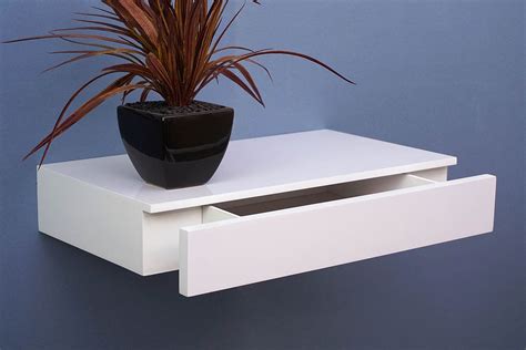 Floating Shelf With Drawer 450x250x80mm – The Shelving Shop