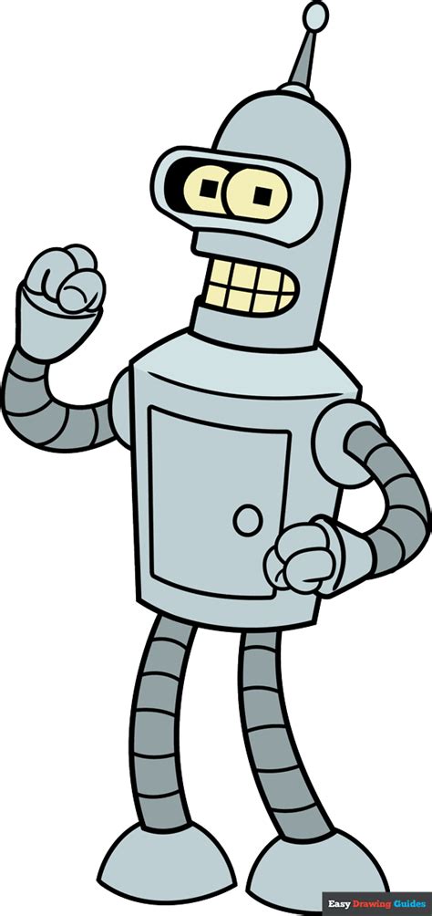 How to Draw Bender from Futurama - Really Easy Drawing Tutorial