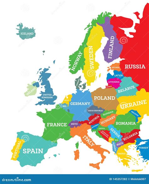 Political Map Of Europe Continent Vector Illustration | CartoonDealer ...