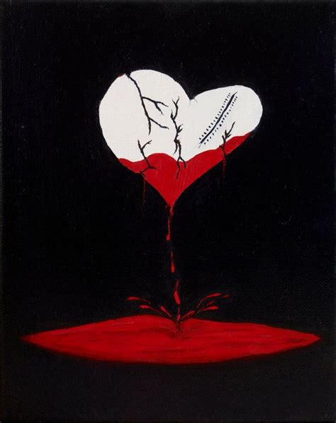 Broken heart painting | Heart painting, Broken heart drawings ...