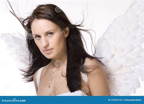 Beautiful Woman With Angel Wings Stock Photo - Image: 13472110