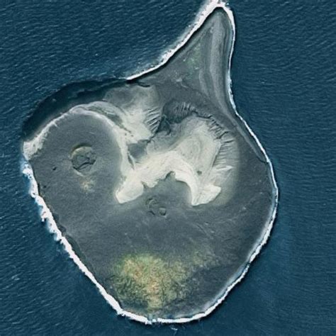 Surtsey in Vestmannaeyjar, Iceland (Google Maps)