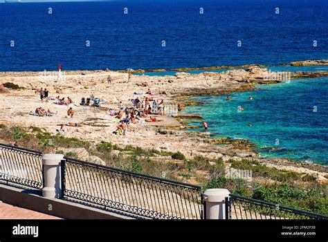 Qawra point beach hi-res stock photography and images - Alamy