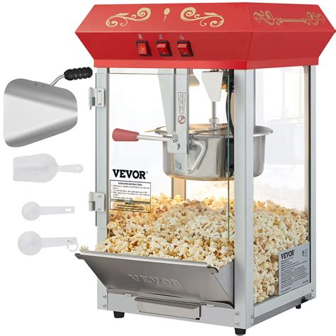 VEVOR Commercial Popcorn Machine, 8 Oz Kettle, 850 W Countertop Popcorn ...