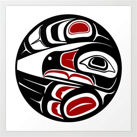 Raven Moon, Formline Circle, Native Indigenous Art, Pacific Northwest ...