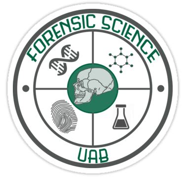 Forensic Science UAB Logo Sticker by hannersgab in 2021 | Forensic ...