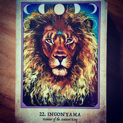 March 30 - Earth Warriors Oracle Card 22 - Ingonyama This oracle ...