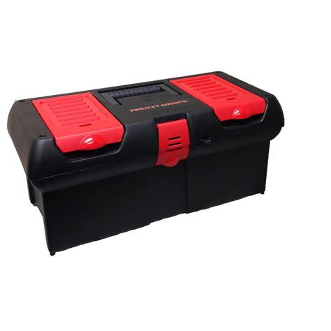 Shop Project Source 16-in Black Plastic Lockable Tool Box at Lowes.com