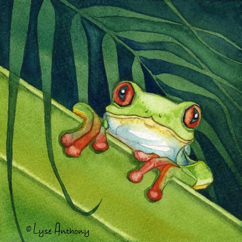 Jungle painting, Frog drawing, Frog art