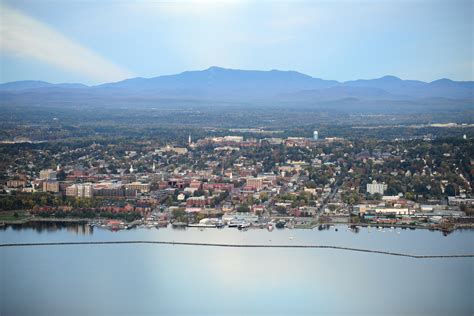 Aerial Burlington Vermont Waterfront Stock Photo – Vermont Photographers | David Seaver ...