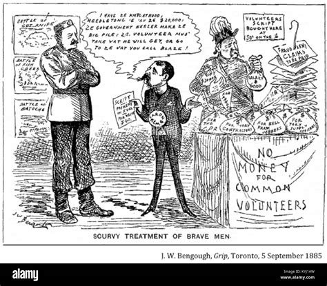 SCURVY TREATMENT OF BRAVE MEN (Bengough cartoon Stock Photo - Alamy