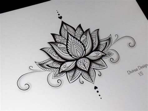 Lotus Mandala Tattoo Design and Stencil/Template Descarga - Etsy México ...