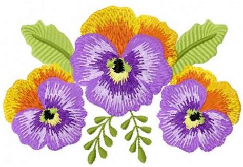 Violet flower free embroidery design - Flowers - Machine embroidery ...