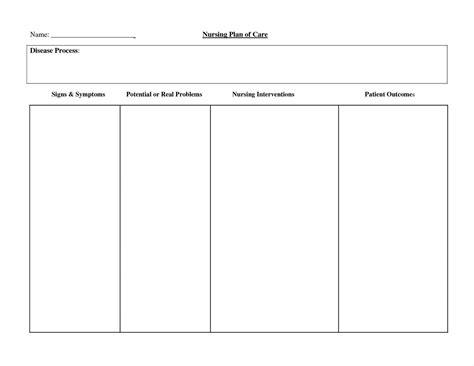 Blank Nursing Care Plan Format : Nursing Care Plan Templates - 16 Free ...