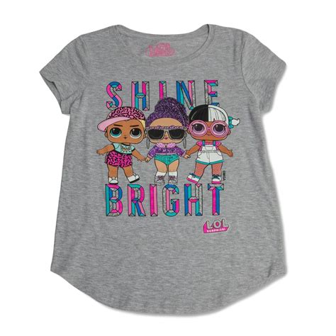 Lol Surprise Doll Girls Short Sleeve Shirt Shine Bright Image Size ...