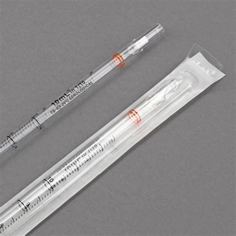 10mL Orange Striped PS UniPlast Serological Pipette by Globe Scientific