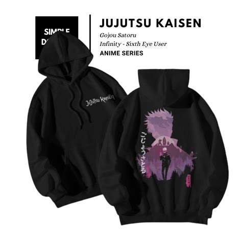 Jual Jaket Hoodie Anime Jujutsu Kaisen Gojo Satoru Infinity Sixth Eye User Hoddie Hodie Kaos ...