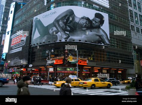 A Calvin Klein billboard in Times Square New York features the actress ...