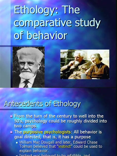 The Development of Ethology: Konrad Lorenz's Pioneering Work on Innate ...