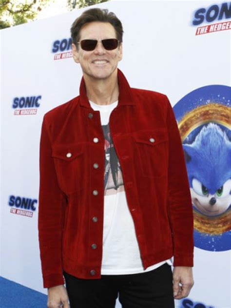 Jim Carrey Sonic The Hedgehog Maroon Jacket