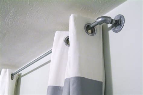 DIY Industrial Curtain Rods - Lovely Etc.