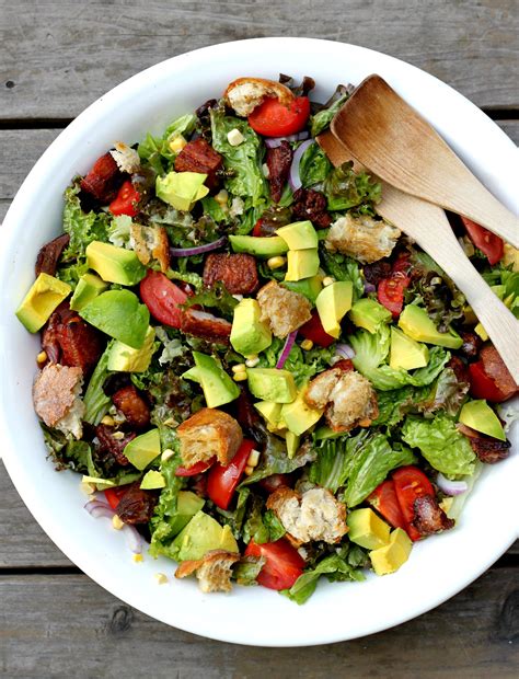 BLT Salad with Avocado and Grilled Croutons – TasteFood