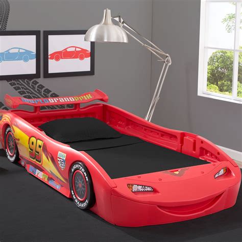 Disney Pixar Cars Twin Car Bed by Delta Children | Twin car bed, Toddler car bed, Disney cars bed